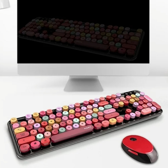 Mofii Sweet 2.4G Wireless Keyboard Mouse Combo, Black Mixed - Picture 3 of 8